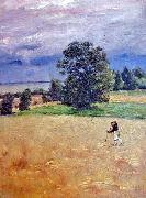 Nikolay Nikanorovich Dubovskoy On a reaped field before the storm oil painting reproduction